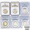 Image 1 : [6] Varied US Silver Half Dollars PCGS/NGC PF/MS64