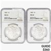 Image 1 : 1887 [2] Morgan Silver Dollar NGC MS63