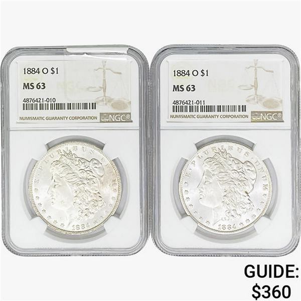 1884-O [2] Morgan Silver Dollar NGC MS63