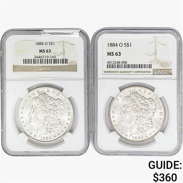 1884-O [2] Morgan Silver Dollar NGC MS63