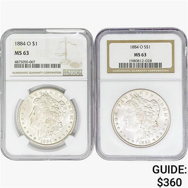 1884-O [2] Morgan Silver Dollar NGC MS63