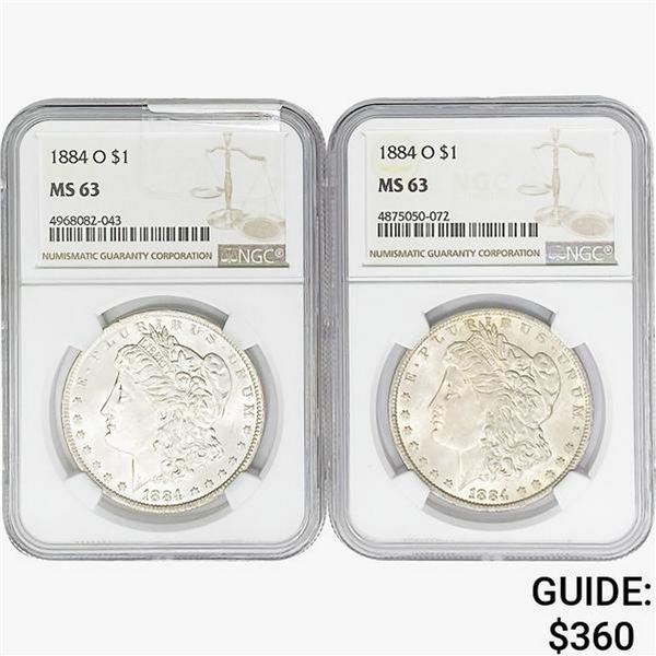 1884-O [2] Morgan Silver Dollar NGC MS63