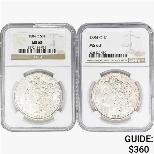 1884-O [2] Morgan Silver Dollar NGC MS63