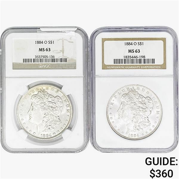 1884-O [2] Morgan Silver Dollar NGC MS63