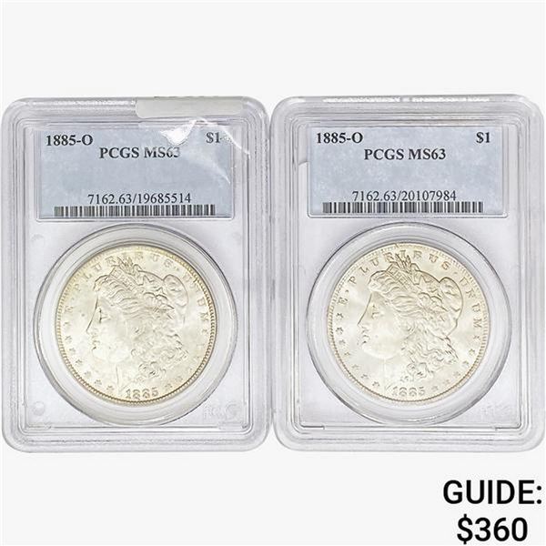 1885-O [2] Morgan Silver Dollar PCGS MS63
