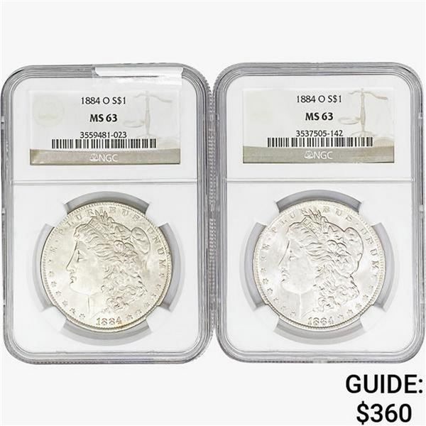1884-O [2] Morgan Silver Dollar NGC MS63