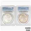 Image 1 : 1881&1898 [2] Morgan Silver Dollar PCGS MS63