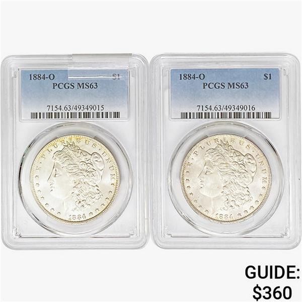 1884-O [2] Morgan Silver Dollar PCGS MS63