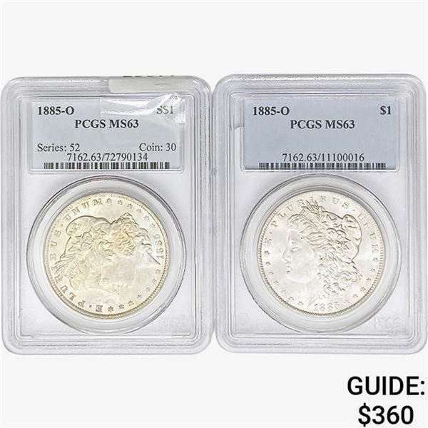 1885-O [2] Morgan Silver Dollar PCGS MS63
