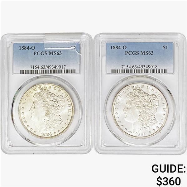 1884-O [2] Morgan Silver Dollar PCGS MS63