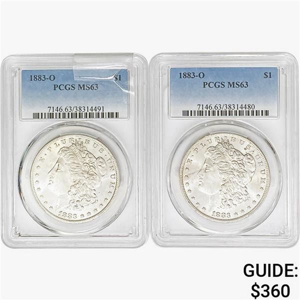 1883-O [2] Morgan Silver Dollar PCGS MS63