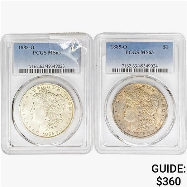 1885-O [2] Morgan Silver Dollar PCGS MS63