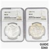 Image 1 : 1881&1884 [2] Morgan Silver Dollar NGC MS63