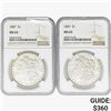 Image 1 : 1887 [2] Morgan Silver Dollar NGC MS63