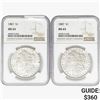 Image 1 : 1887 [2] Morgan Silver Dollar NGC MS63