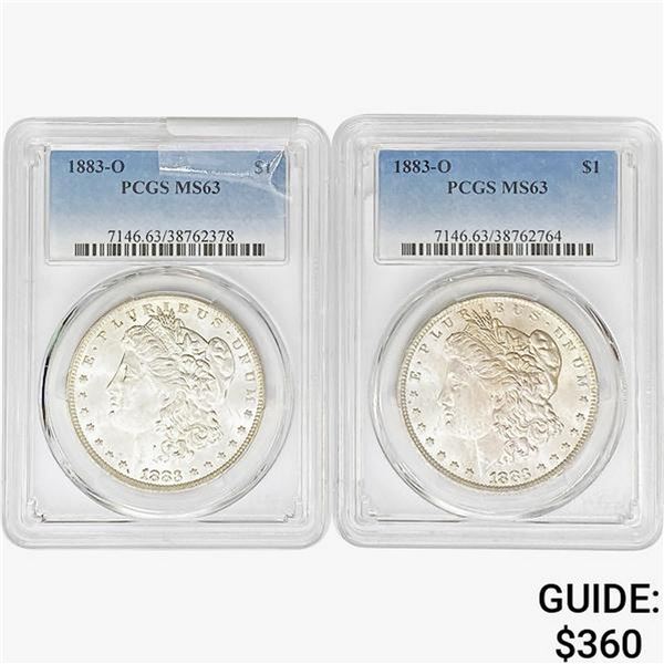 1883-O [2] Morgan Silver Dollar PCGS MS63