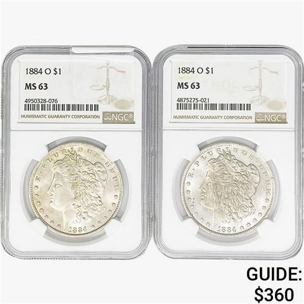 1884-O [2] Morgan Silver Dollar NGC MS63