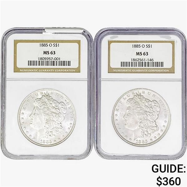 1885-O [2] Morgan Silver Dollar NGC MS63