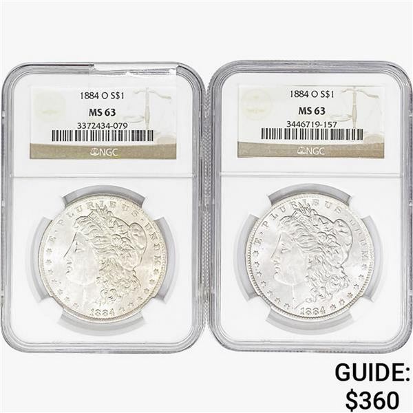 1884-O [2] Morgan Silver Dollar NGC MS63
