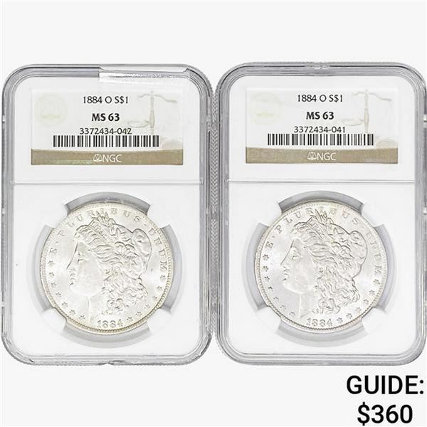 1884-O [2] Morgan Silver Dollar NGC MS63