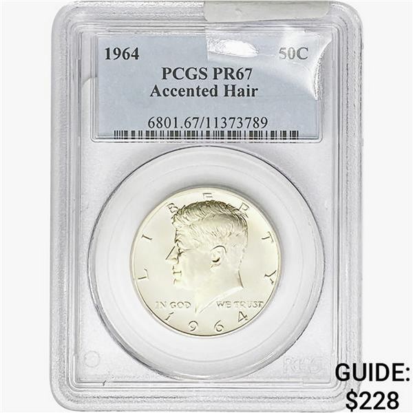 1964 Kennedy Half Dollar PCGS PR67 Accented Hair