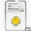 Image 1 : 1986 $10 1/4oz. Gold Eagle NGC MS69