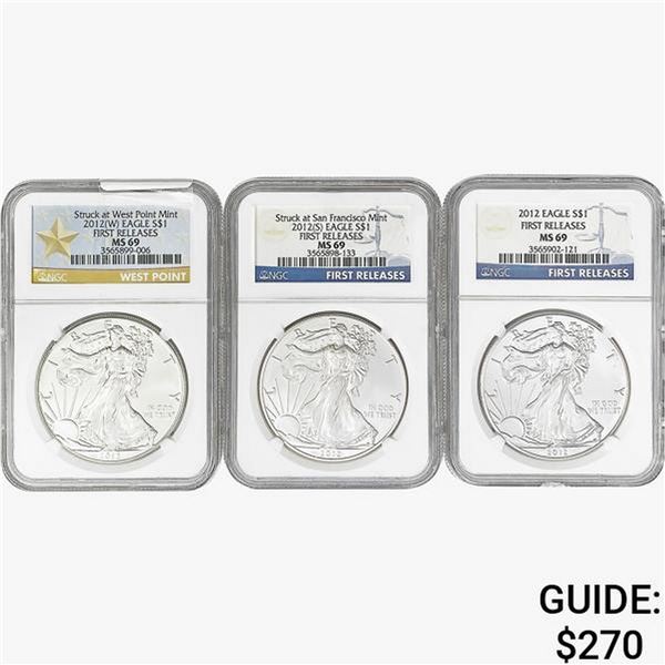 2012 [3] Silver Eagle NGC MS69 FR