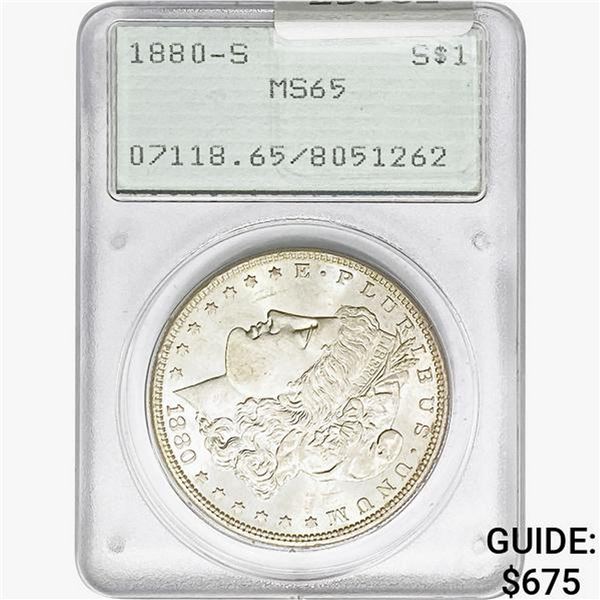 1880-S Morgan Silver Dollar PCGS MS65