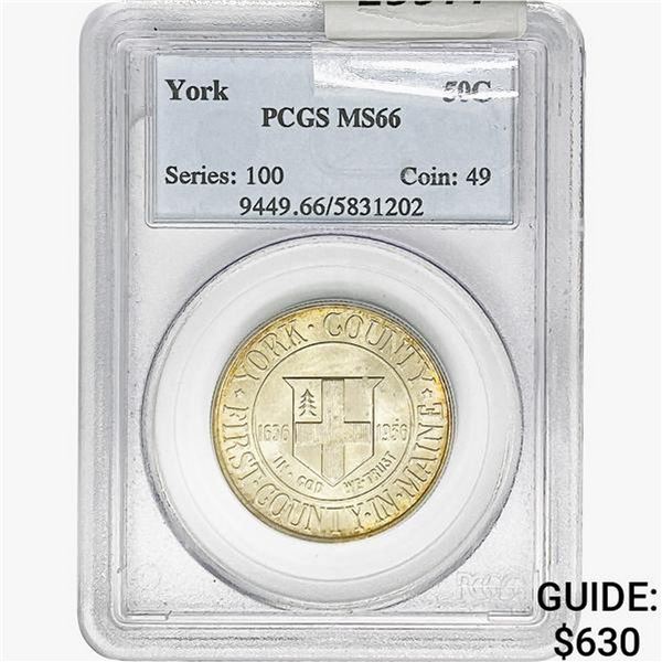 1936 York Half Dollar PCGS MS66