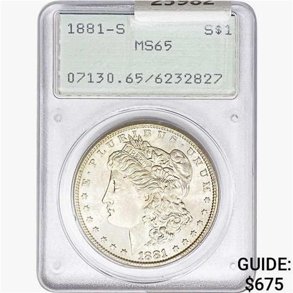 1881-S Morgan Silver Dollar PCGS MS65