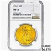Image 1 : 1924 $20 Gold Double Eagle NGC MS62