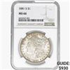 Image 1 : 1881-S Morgan Silver Dollar NGC MS66