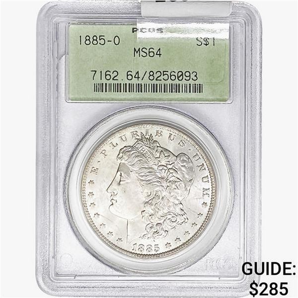 1885-O Morgan Silver Dollar PCGS MS64