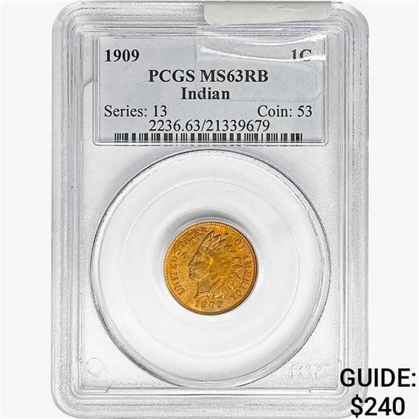 1909 Indian Head Cent PCGS MS63 RB