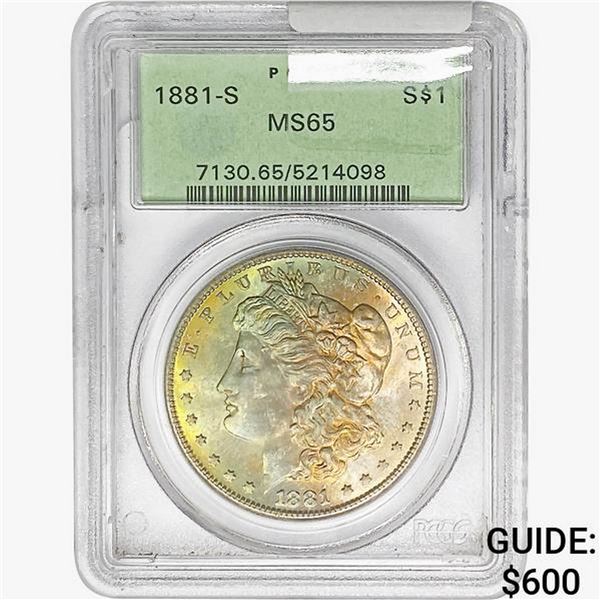 1881-S Morgan Silver Dollar PCGS MS65