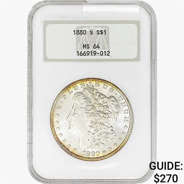 1880-S Morgan Silver Dollar NGC MS64