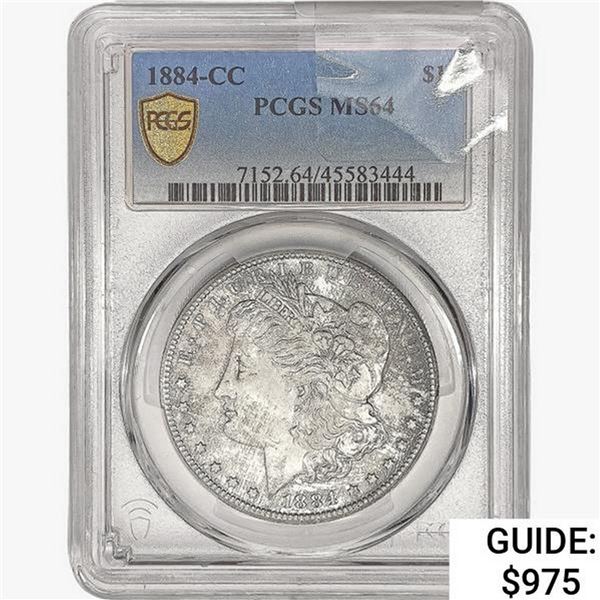 1884-CC Morgan Silver Dollar PCGS MS64