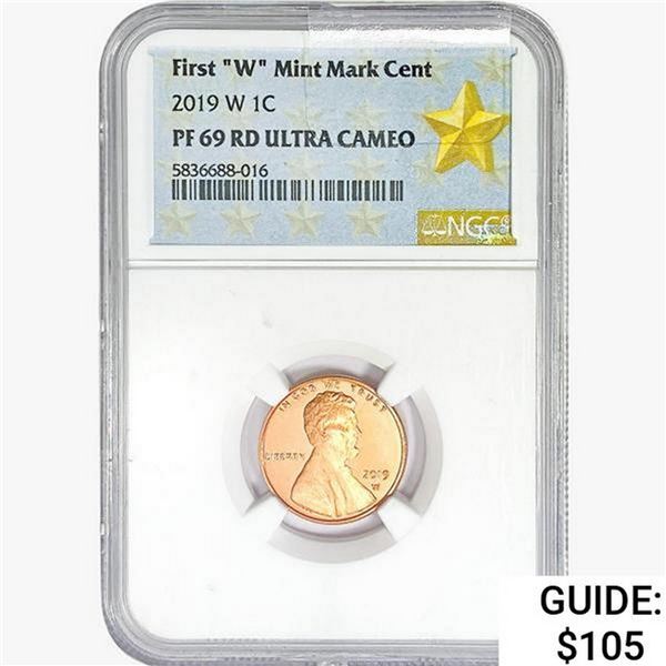 2019-W Shield Cent NGC PF69 RD UC 1st W