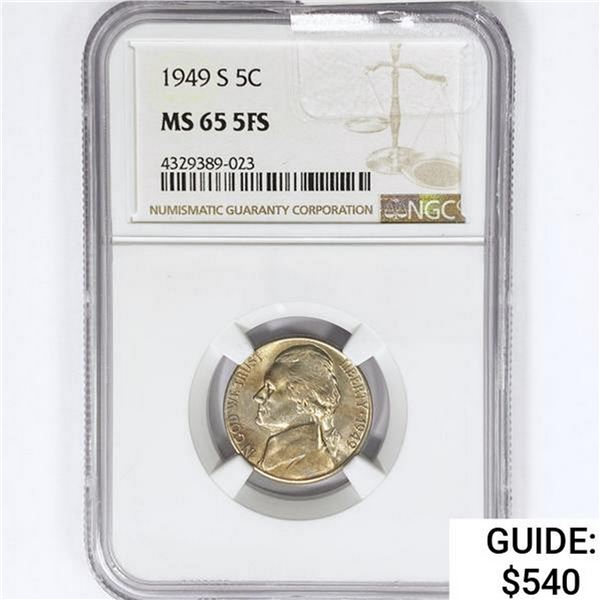 1949-S Jefferson Nickel NGC MS65 5FS