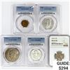 Image 1 : [5] Varied US Coinage PCGS,NGC  1921-1973