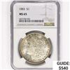 Image 1 : 1883 Morgan Silver Dollar NGC MS65