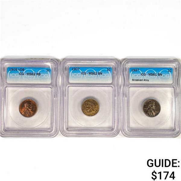 [3] Cents ICG MS61,62 1907-1927