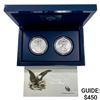 Image 1 : [2] 2012 US Eagle Two-Coin Silver Proof Mint Set