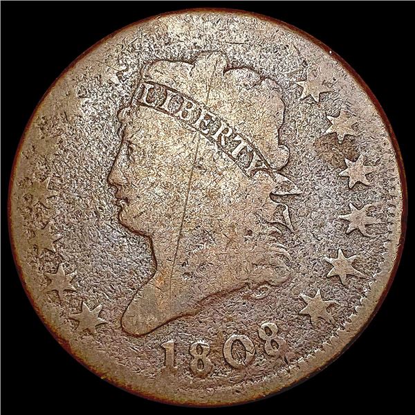 1808 Coronet Head Large Cent NICELY CIRCULATED