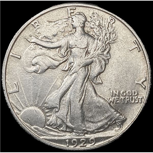 1929-S Walking Liberty Half Dollar NEARLY UNCIRCUL