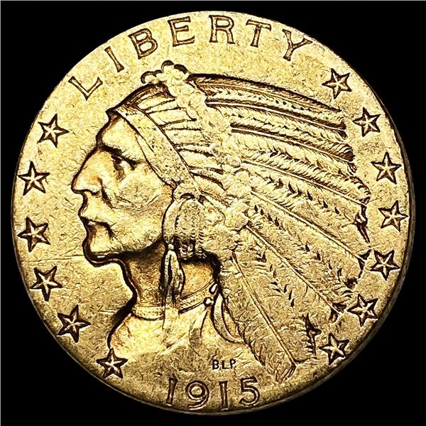 1915 $5 Gold Half Eagle NEARLY UNCIRCULATED