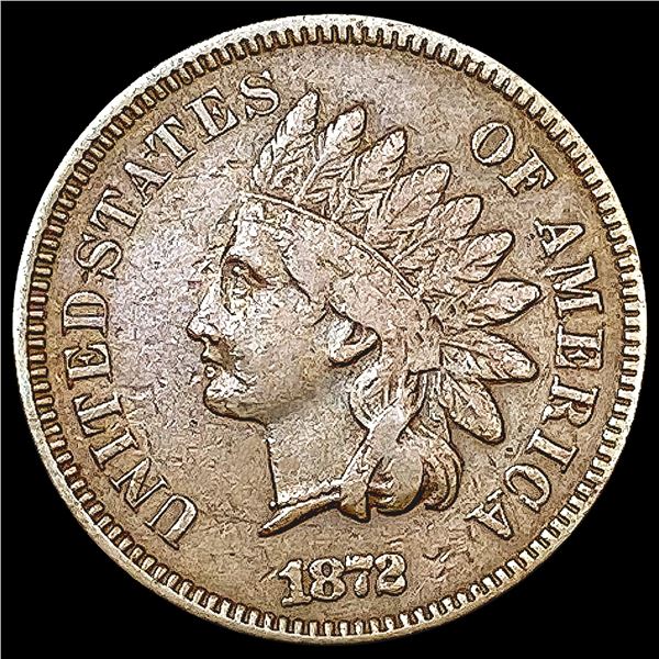1872 Indian Head Cent NEARLY UNCIRCULATED