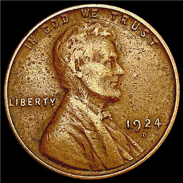1924-D Wheat Cent LIGHTLY CIRCULATED