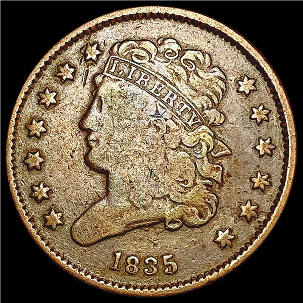 1835 Classic Head Half Cent CLOSELY UNCIRCULATED