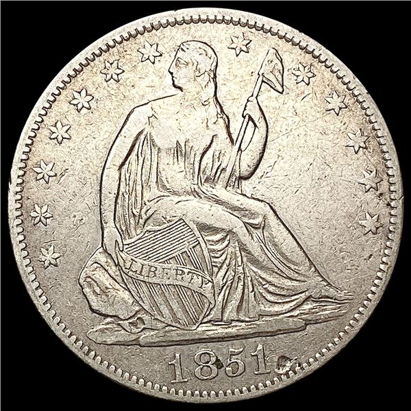 1851-O Seated Liberty Half Dollar LIGHTLY CIRCULAT